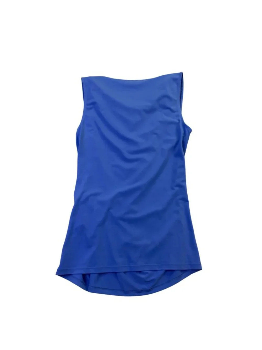 Michael Kors Womens Blue Cowl Neck Sleeveless Drape Tunic Top Size S